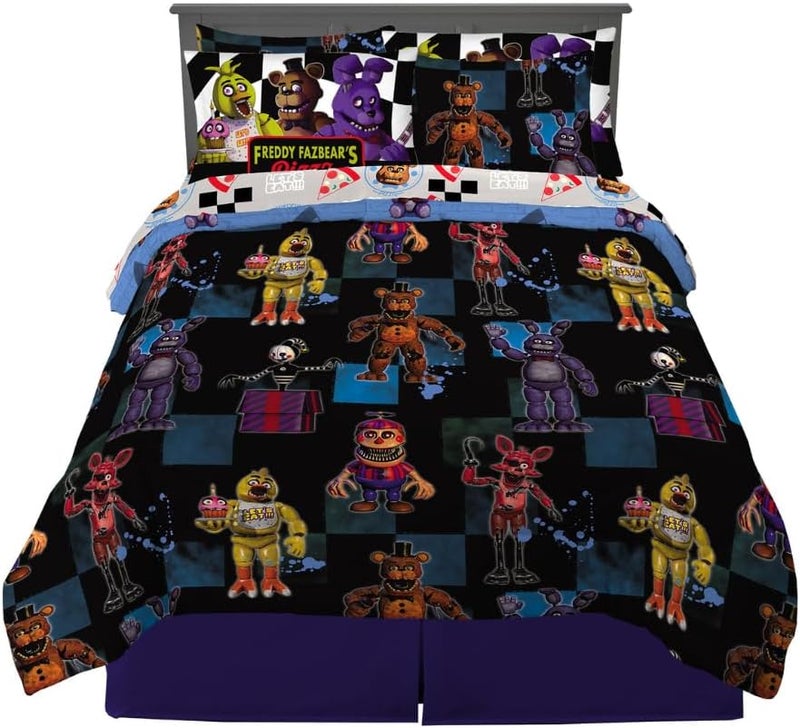 Franco Five Nights at Freddy's Kids Bedding Super Soft & Cozy Comforter and Sheet Set with Sham, 7 Piece Queen Size, (Officially Licensed Product) by - Image 1